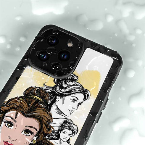 Disney Princess Belle Sketch iPhone 14 Pro Max Waterproof Case