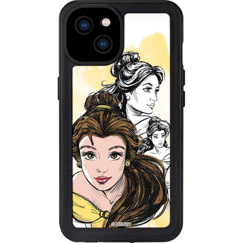 Disney Princess Belle Sketch iPhone 15 Plus Waterproof Case