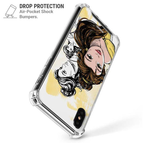 Disney Princess Belle Sketch iPhone XS Max Clear Case