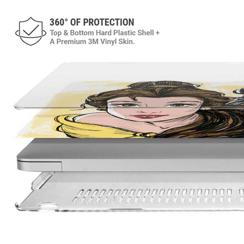 Disney Princess Belle Sketch MacBook Air 13in M1 (2021) Case plus Skin