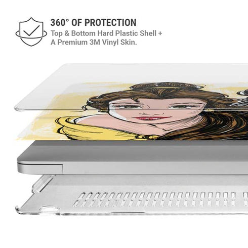Disney Princess Belle Sketch MacBook Air 15in (2023-2025) Case plus Skin