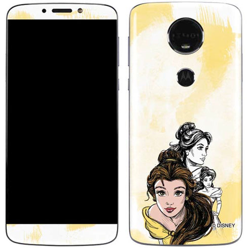Disney Princess Belle Sketch Moto E5 Plus Skin