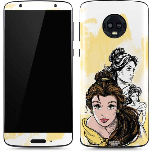 Disney Princess Belle Sketch Moto G6 Skin