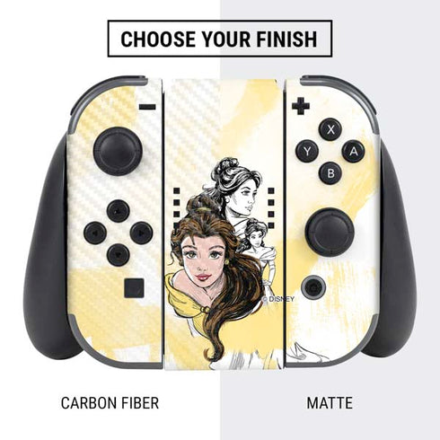 Disney Princess Belle Sketch Nintendo Switch Bundle Skin
