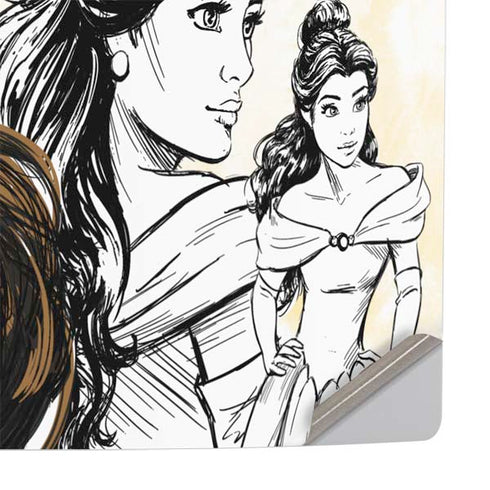 Disney Princess Belle Sketch PS5 Slim Digital Edition Console Skin