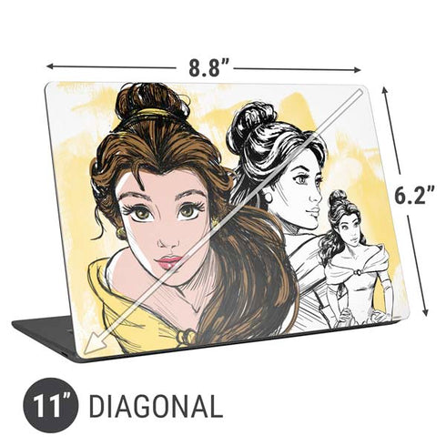 Disney Princess Belle Sketch Universal Laptop 11in (8.8 x 6.2in) Skin