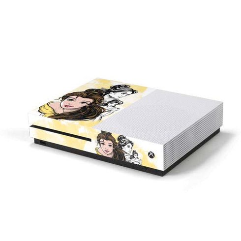 Disney Princess Belle Sketch Xbox One S Console Skin