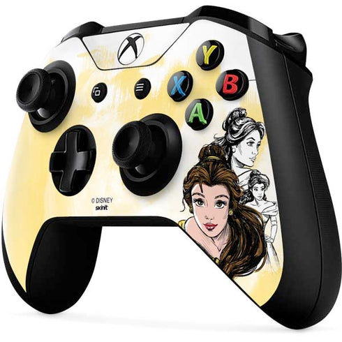 Disney Princess Belle Sketch Xbox One X Controller Skin
