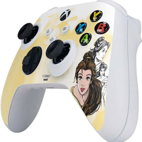 Disney Princess Belle Sketch Xbox Series S Controller Skin