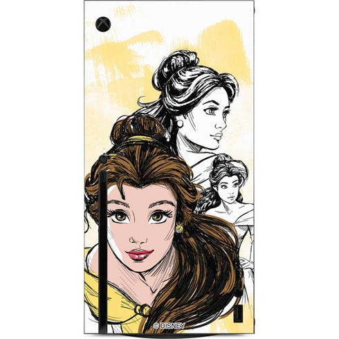 Disney Princess Belle Sketch Xbox Series X Console Skin