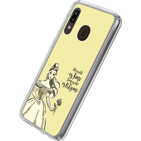 Disney Princess Belle Tale As Old As Time Art Galaxy A20 Clear Case