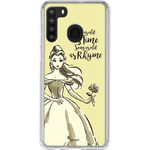 Disney Princess Belle Tale As Old As Time Art Galaxy A21 Clear Case