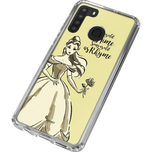 Disney Princess Belle Tale As Old As Time Art Galaxy A21 Clear Case