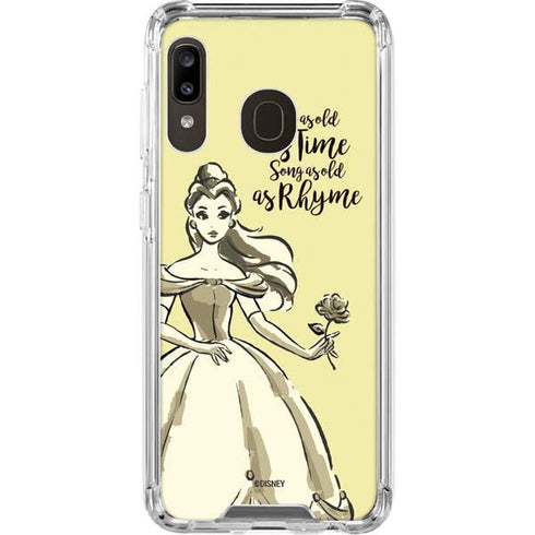 Disney Princess Belle Tale As Old As Time Art Galaxy A30 Clear Case