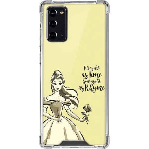 Disney Princess Belle Tale As Old As Time Art Galaxy Note20 5G Clear Case