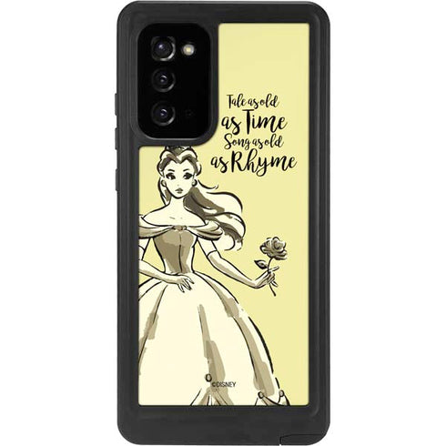 Disney Princess Belle Tale As Old As Time Art Galaxy Note20 5G Waterproof Case