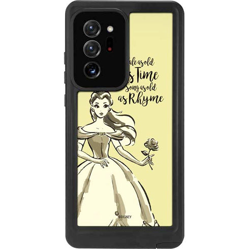 Disney Princess Belle Tale As Old As Time Art Galaxy Note20 Ultra 5G Waterproof Case