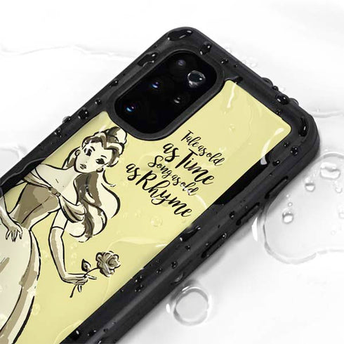 Disney Princess Belle Tale As Old As Time Art Galaxy S20 Plus Waterproof Case