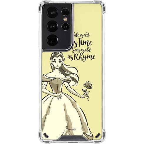 Disney Princess Belle Tale As Old As Time Art Galaxy S21 Ultra 5G Clear Case