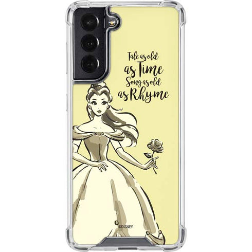 Disney Princess Belle Tale As Old As Time Art Galaxy S22 Clear Case