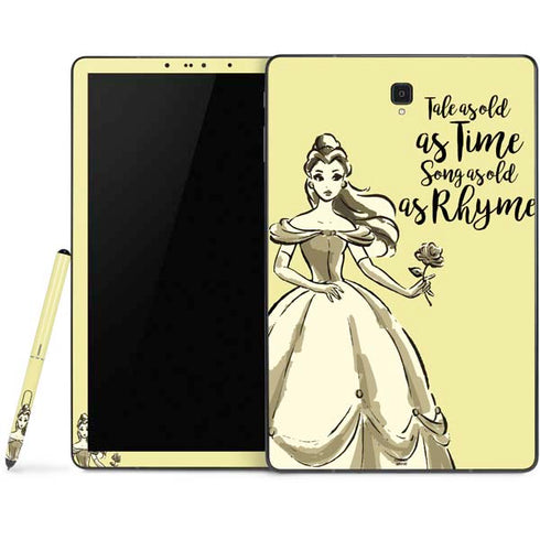 Disney Princess Belle Tale As Old As Time Art Samsung Galaxy Tab Skin