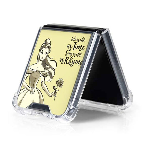 Disney Princess Belle Tale As Old As Time Art Galaxy Z Flip5 5G Clear Case