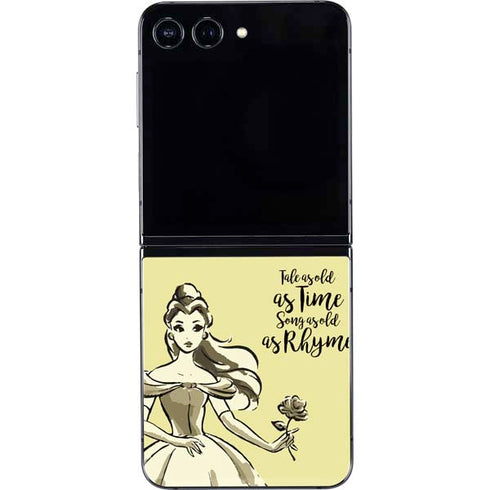 Disney Princess Belle Tale As Old As Time Art Galaxy Z Flip5 5G Skin