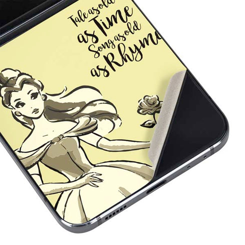 Disney Princess Belle Tale As Old As Time Art Galaxy Z Flip5 5G Skin