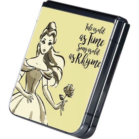 Disney Princess Belle Tale As Old As Time Art Galaxy Z Flip5 5G Skin