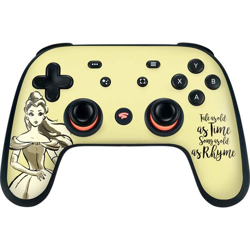 Disney Princess Belle Tale As Old As Time Art Google Stadia Controller Skin