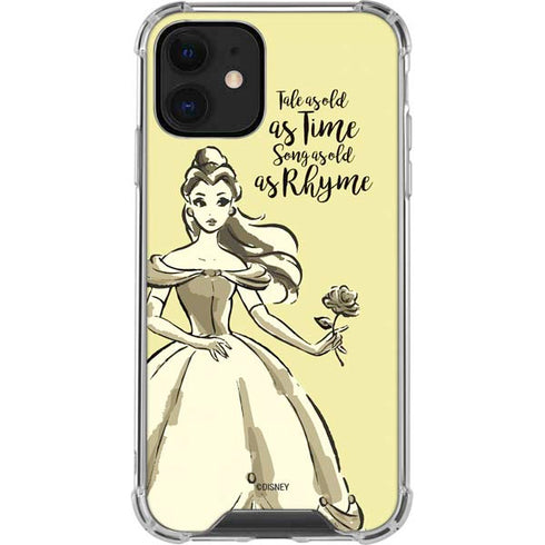 Disney Princess Belle Tale As Old As Time Art iPhone 12 Clear Case