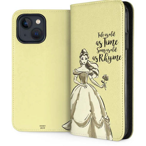 Disney Princess Belle Tale As Old As Time Art iPhone 14 Plus Folio Case