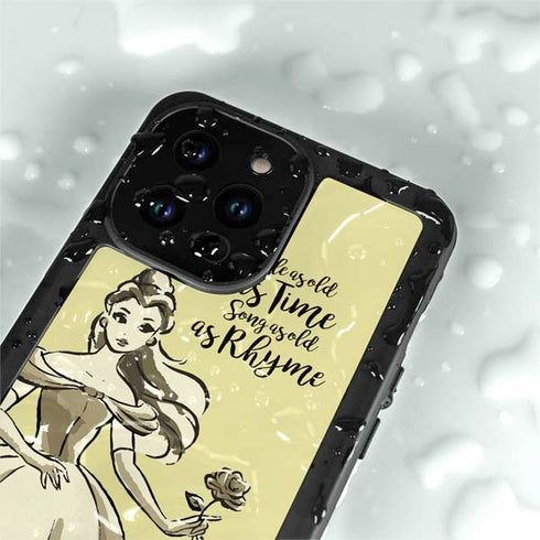 Disney Princess Belle Tale As Old As Time Art iPhone 14 Pro Waterproof Case