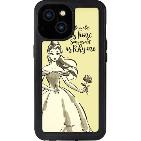 Disney Princess Belle Tale As Old As Time Art iPhone 15 Waterproof Case