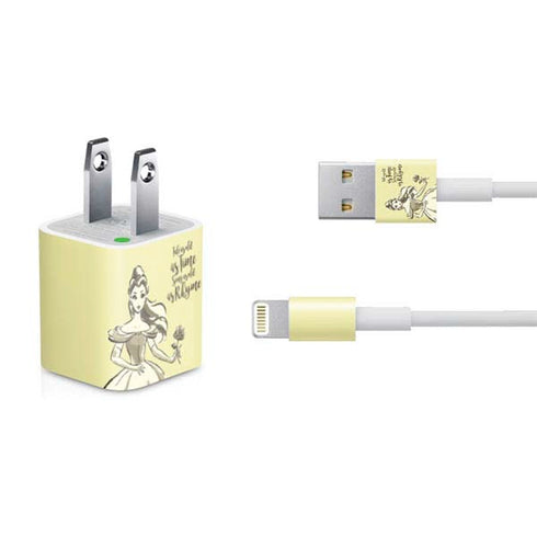 Disney Princess Belle Tale As Old As Time Art iPhone Charger (5W USB) Skin