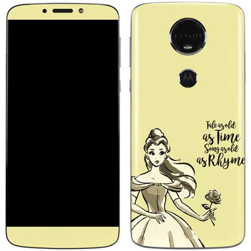 Disney Princess Belle Tale As Old As Time Art Moto E5 Plus Skin