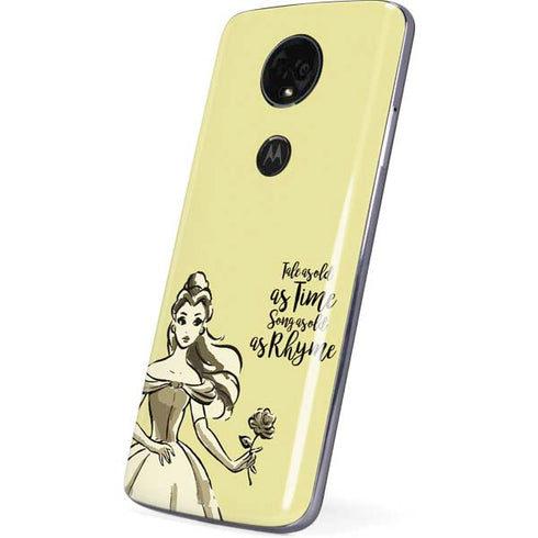 Disney Princess Belle Tale As Old As Time Art Moto E5 Plus Skin