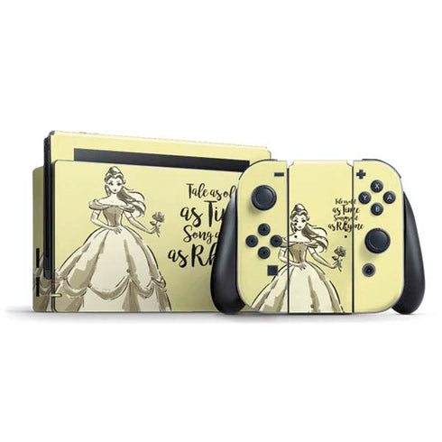 Disney Princess Belle Tale As Old As Time Art Nintendo Switch Bundle Skin