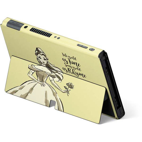 Disney Princess Belle Tale As Old As Time Art Nintendo Switch OLED (2021) Skin