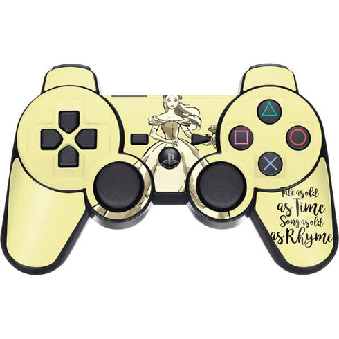 Disney Princess Belle Tale As Old As Time Art PS3 Dual Shock wireless controller Skin