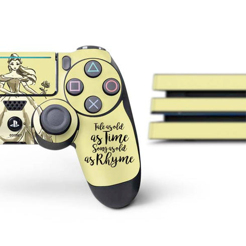 Disney Princess Belle Tale As Old As Time Art PS4 Pro Bundle Skin