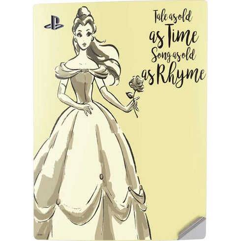 Disney Princess Belle Tale As Old As Time Art PS5 Digital Edition Console Skin