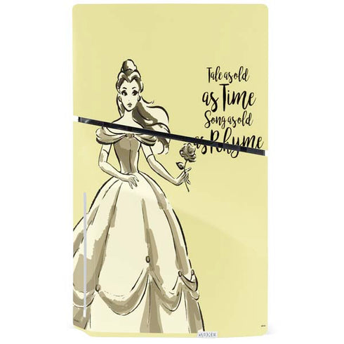 Disney Princess Belle Tale As Old As Time Art PS5 Slim Disk Console Skin