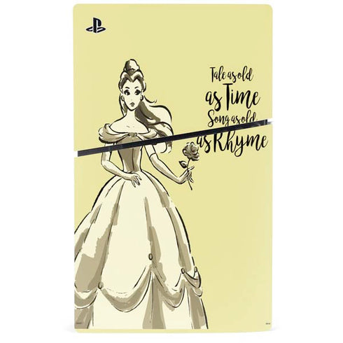 Disney Princess Belle Tale As Old As Time Art PS5 Slim Digital Edition Bundle Skin