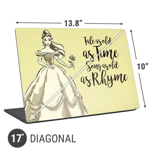 Disney Princess Belle Tale As Old As Time Art Universal Laptop 17in (13.8 x 10in) Skin