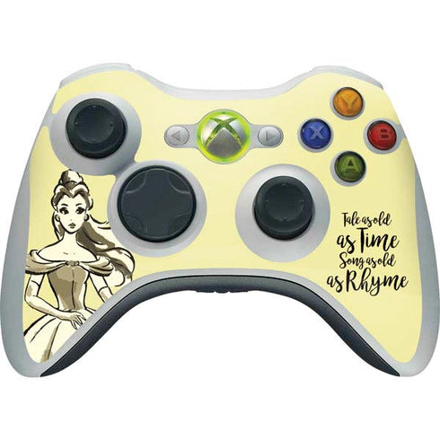 Disney Princess Belle Tale As Old As Time Art Xbox 360 Wireless Controller Skin