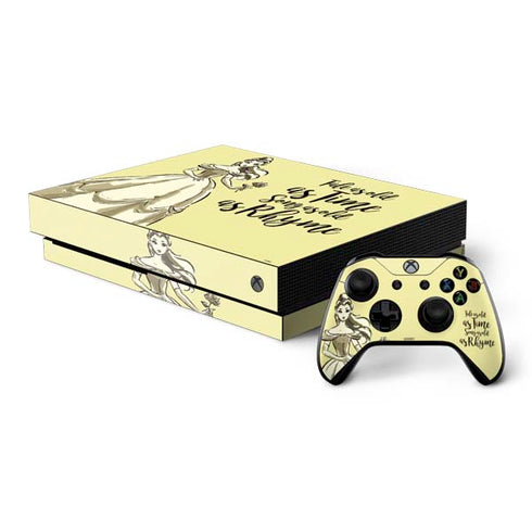 Disney Princess Belle Tale As Old As Time Art Xbox One X Bundle Skin