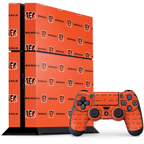 NFL Cincinnati Bengals Blitz Series PS4 Console and Controller Bundle Skin