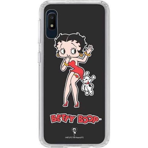 Betty Boop With Puppy Galaxy A10e Clear Case
