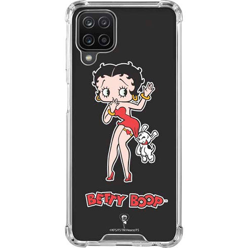 Betty Boop With Puppy Galaxy A12 Clear Case